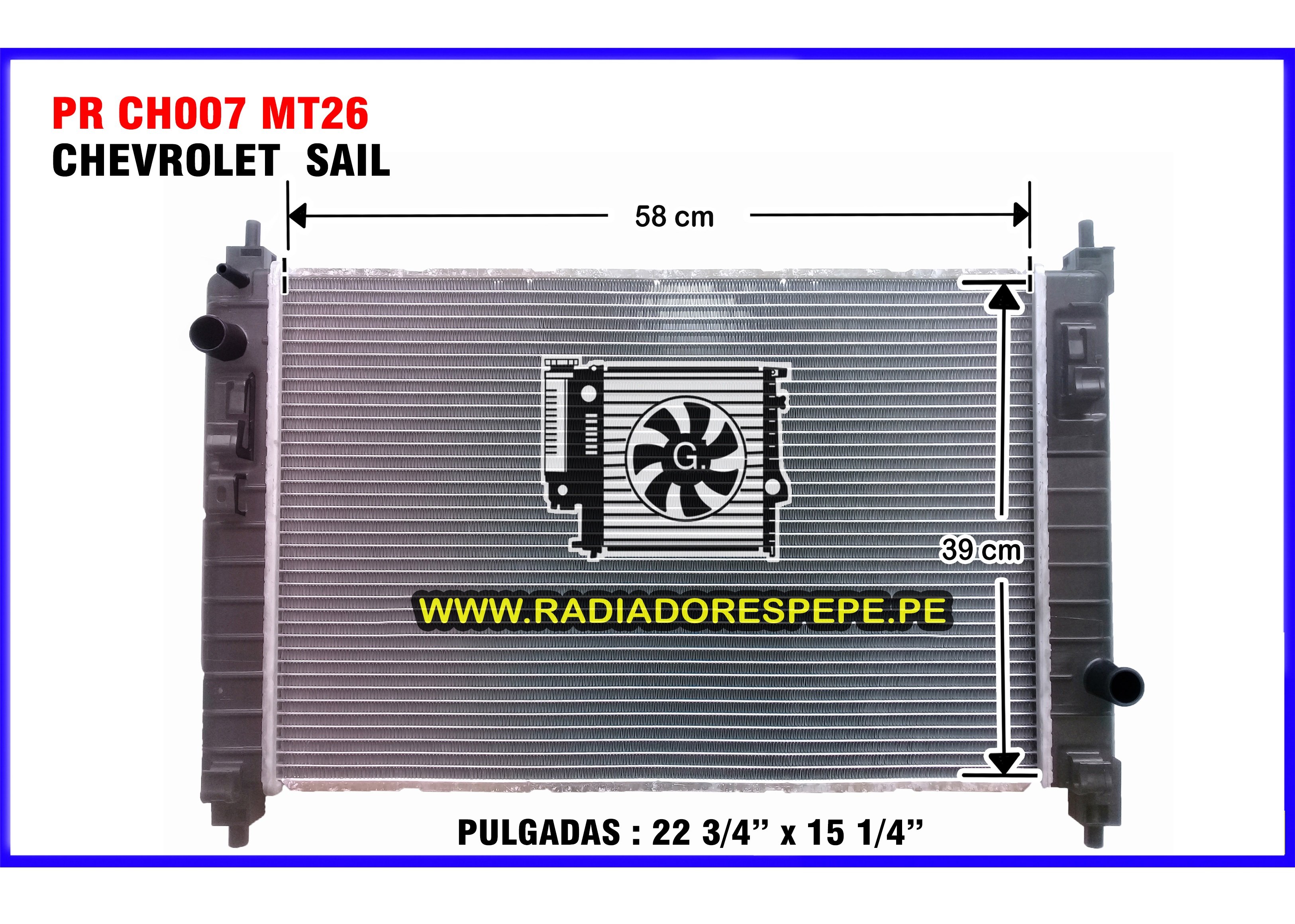 Radiador Chevrolet Sail