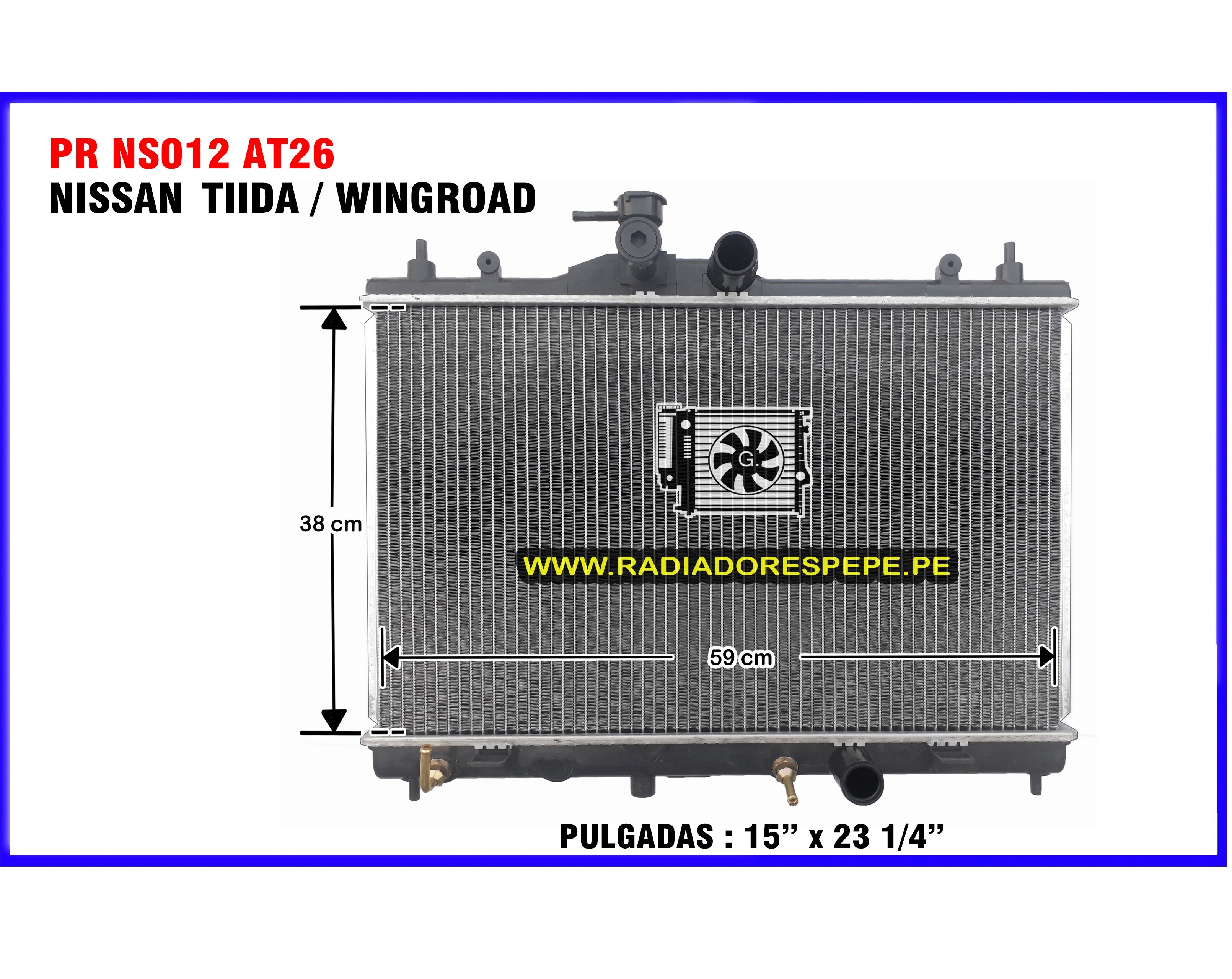 Radiador Nissan Tiida Wingroad