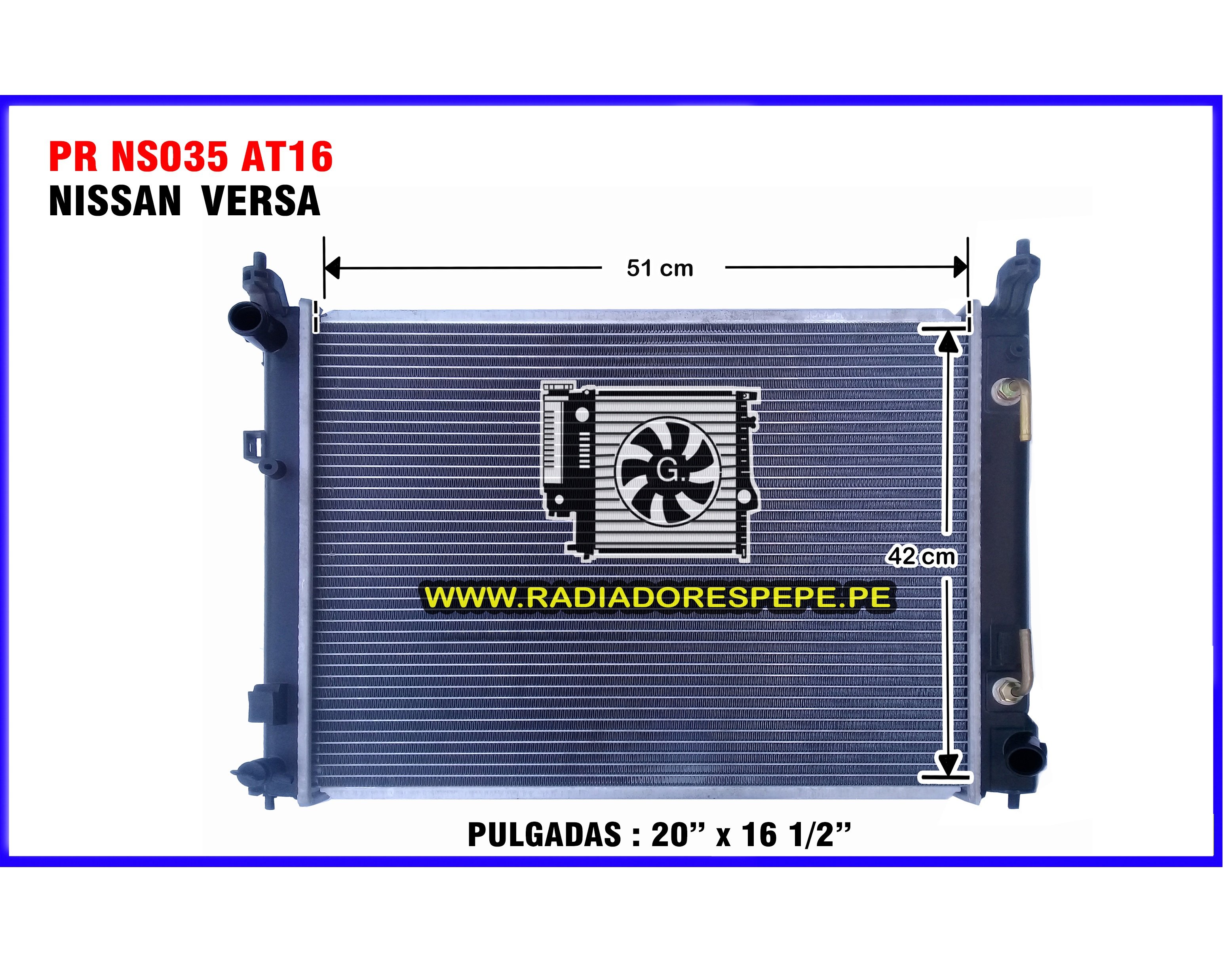 Radiador Nissan Versa